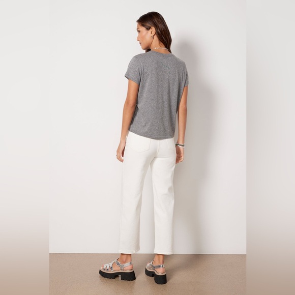 Clare V. Classic Tee Oui Grey Melange - Picture 5 of 15